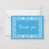 Blue Talavera dank u Notitiekaartje (Voorkant)