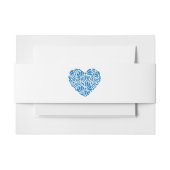 Blue Talavera Heart Invitation Uitnodigingen Wikkel (Voorkant Voorbeeld)