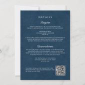 Blue Talavera Mexicaanse QR Code Huwelijksuitnodig Kaart (Achterkant)