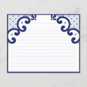 Blue Talavera Mexicaanse Tegel | Recipe Kaart (Achterkant)