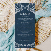 Blue Talavera Mexican Wedding Menu Kaart
