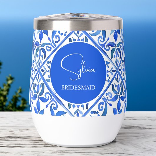 Blue Talavera Spaans tegels bruidsmeisjes geschenk