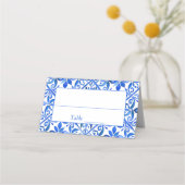 Blue Talavera  Spaans tegels bruiloft Plaatskaartje (Voorkant)