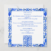 Blue Talavera Spaanse tegels allemaal in één bruil Kaart (Achterkant)