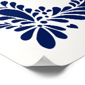 Blue Talavera Spanish Fiesta Baby Sprinkle Welkom Poster (Hoek)