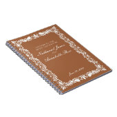 Blue Talavera Tegel Bruidsbrieven Bruid & Bruidego Notitieboek (Rechterzijde)