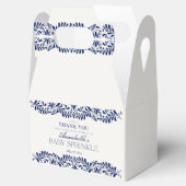 Blue Talavera Tegel Fiesta Baby Sprinkle Dessert Bedankdoosjes (Geopend)