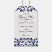 Blue Talavera Tegel Fiesta Wedding Party Favoriete Cadeaulabel (Voorkant)