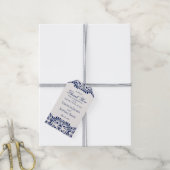 Blue Talavera Tegel Fiesta Wedding Party Favoriete Cadeaulabel (Met Touw)