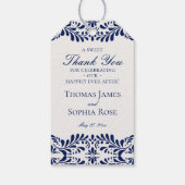 Blue Talavera Tegel Fiesta Wedding Party Favoriete Cadeaulabel (Achterkant)