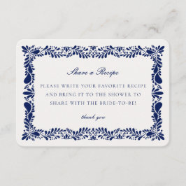 Blue Talavera Tegel Share Recept Uitnodiging Invoe Informatiekaartje