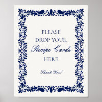 Blue Talavera Tegel Spaans Deel een Recept Bruid