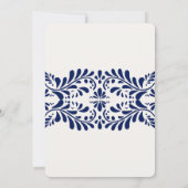 Blue Talavera Tegel Spaans Fiesta Baby shower Kaart (Achterkant)