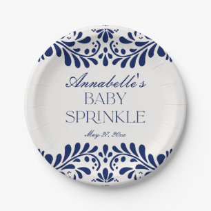 Blue Talavera Tegel Spaans Fiesta Baby Spinkle Papieren Bordje