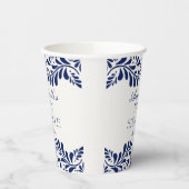 Blue Talavera Tegel Spaans Fiesta Baby Sprinkle Papieren Bekers (Links)