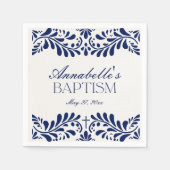 Blue Talavera Tegel Spaans Fiesta Doop Servet (Voorkant)