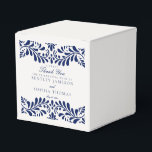 Blue Talavera Tegel Spaans Fiesta Huwelijk Bedankdoosjes<br><div class="desc">Iedereen houdt van een feest! Dit collectie is een verbluffende mix van elegantie en cultureel erfgoed, geïnspireerd op de traditionele Mexicaanse Talavera-tegel. De levendige blauwe bloemrand straalt sophisticatie en een vleugje feestelijke charme uit, waardoor het perfect is voor uw Spaans of Mexicaans geïnspireerde feest. Of u nu een groot feest...</div>
