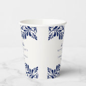 Blue Talavera Tegel Spaans Fiesta Huwelijk Papieren Bekers (Links)