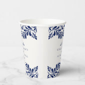 Blue Talavera Tegel Spaans Fiesta Huwelijk Papieren Bekers (Rechts)
