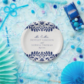 Blue Talavera Tegel Spaans Fiesta Huwelijk Papieren Bordje (Feest)