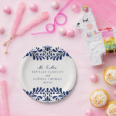 Blue Talavera Tegel Spaans Fiesta Huwelijk Papieren Bordje (Feest)