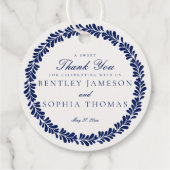 Blue Talavera Tegel Spaans Fiesta Trouwcirkel Bedankjes Labels (Achterkant)