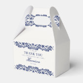 Blue Talavera Tegel Spaans Fiesta Trouwdessert Bedankdoosjes (Achterkant)