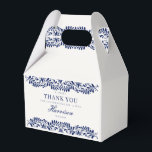 Blue Talavera Tegel Spaans Fiesta Trouwdessert Bedankdoosjes<br><div class="desc">Iedereen houdt van een feest! Dit collectie is een verbluffende mix van elegantie en cultureel erfgoed, geïnspireerd op de traditionele Mexicaanse Talavera-tegel. De levendige blauwe bloemrand straalt sophisticatie en een vleugje feestelijke charme uit, waardoor het perfect is voor uw Spaans of Mexicaans geïnspireerde feest. Of u nu een groot feest...</div>