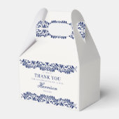 Blue Talavera Tegel Spaans Fiesta Trouwdessert Bedankdoosjes (Voorkant Zijde)