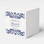 Blue Talavera Tegel Spaans Fiesta Verjaardag Bedankdoosjes (Voorkant Zijde)