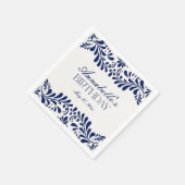 Blue Talavera Tegel Spaans Fiesta Verjaardag Servet (Hoek)