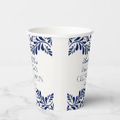 Blue Talavera Tegel Spaans Fiesta verjaardagsfeest Papieren Bekers (Rechts)