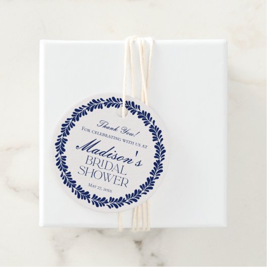 Blue Talavera Tegel Spaans Fiesta Vrijgezellenfees Bedankjes Labels (In situ)