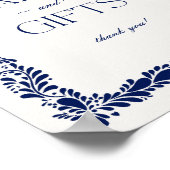 Blue Talavera Tegel Spaans Kaarten en geschenken T Poster (Hoek)