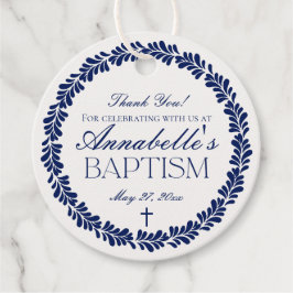 Blue Talavera Tegel Spanish Fiesta doopcirkel Bedankjes Labels