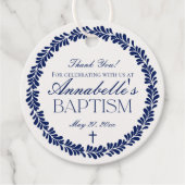 Blue Talavera Tegel Spanish Fiesta doopcirkel Bedankjes Labels (Voorkant)