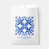 Blue Talavera tegels bruiloft Bedankzakje (Voorkant)