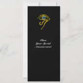 BLUE TALISMAN, Black and White Champagne Metallic Kaart (Achterkant)