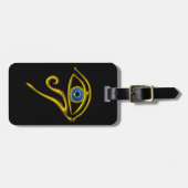 BLUE TALISMAN, GOLD HORUS EYE Black Bagagelabel (Voorkant horizontaal)