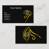 BLUE TALISMAN, GOLD HORUS EYE Divinity Black Yello Visitekaartje (Voorkant / Achterkant)