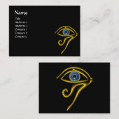 BLUE TALISMAN, GOLD HORUS EYE Divinity Black Yello Visitekaartje (Voorkant / Achterkant)
