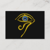 BLUE TALISMAN, GOLD HORUS EYE Divinity Black Yello Visitekaartje (Achterkant)