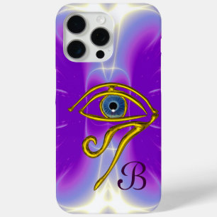 BLUE TALISMAN GOLD HORUS EYE MONOGRAM Paars iPhone 15 Pro Max Hoesje