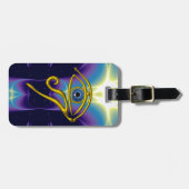 BLUE TALISMAN GOLD HORUS EYE Paars Violet Bagagelabel (Voorkant horizontaal)