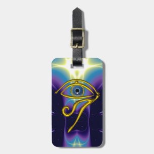 BLUE TALISMAN GOLD HORUS EYE Paars Violet Bagagelabel