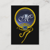 BLUE TALISMAN GOLD HORUS EYE TOPAZ GEM MONOGRAM VISITEKAARTJE (Achterkant)