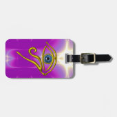 BLUE TALISMAN, GOLD HORUS OYE Pink Fuchsia Violet Bagagelabel (Voorkant horizontaal)
