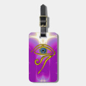 BLUE TALISMAN, GOLD HORUS OYE Pink Fuchsia Violet Bagagelabel (Voorkant verticaal)