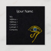 BLUE TALISMAN HORUS EYE Divinity Black Paper Vierkante Visitekaartje (Voorkant)