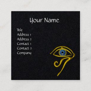 BLUE TALISMAN HORUS EYE Divinity Black Paper Vierkante Visitekaartje